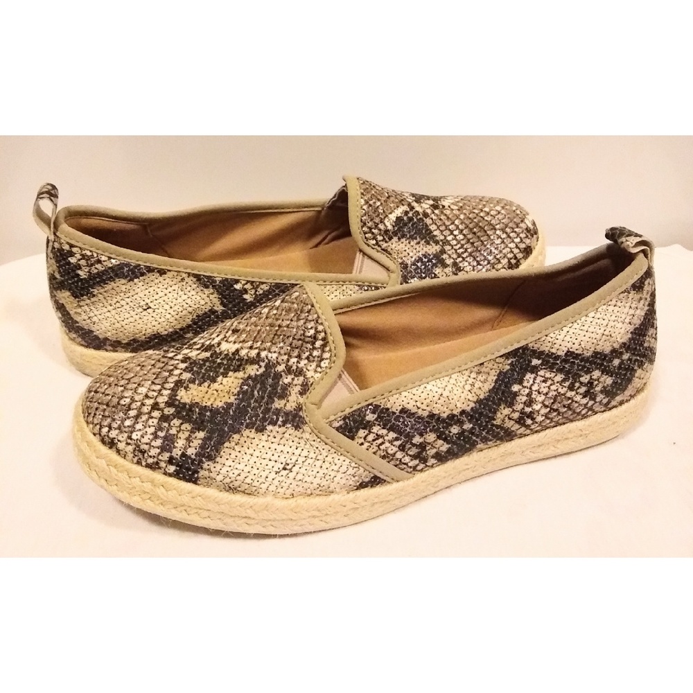 Clarks Snakeskin Espadrille Sneakers 9.5